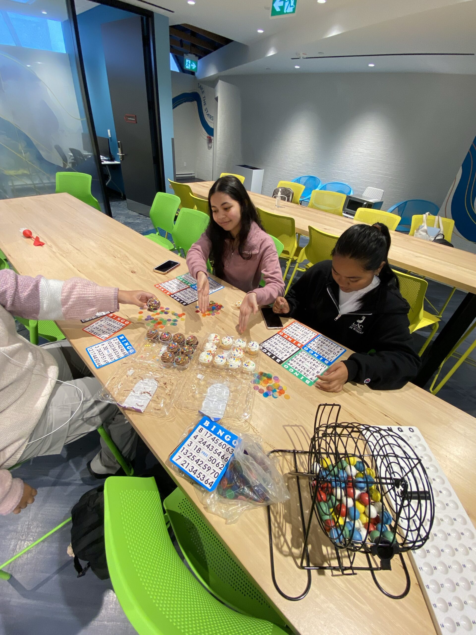 Students participating in Board Game Club