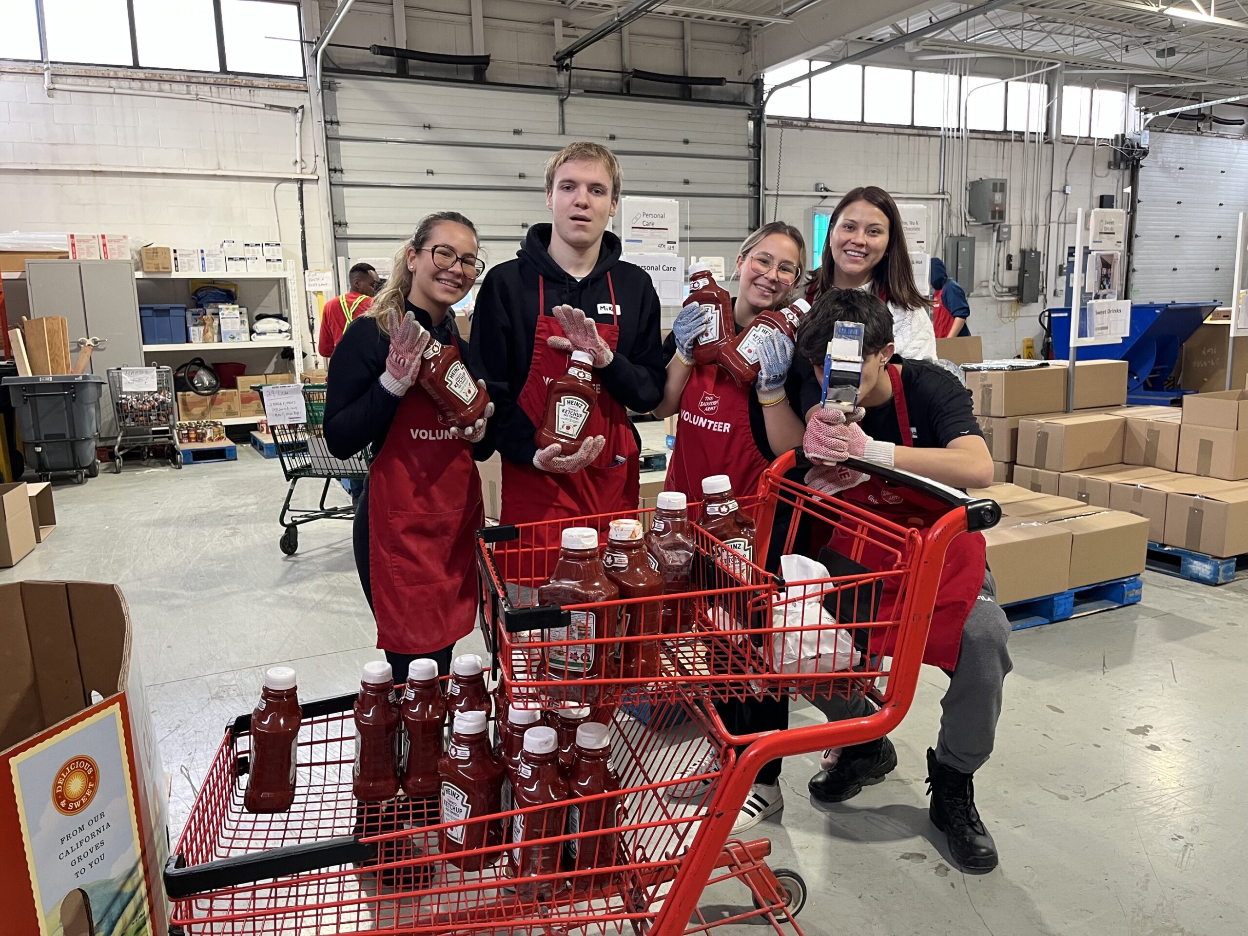 Student participating in a community engagement activity